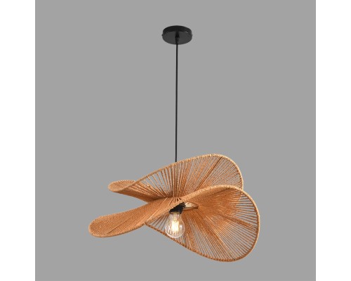 8381/1 ECO LN26 320 черный/бежевый, металл/джутовый шнур Подвес E27 40W 220V ROPE