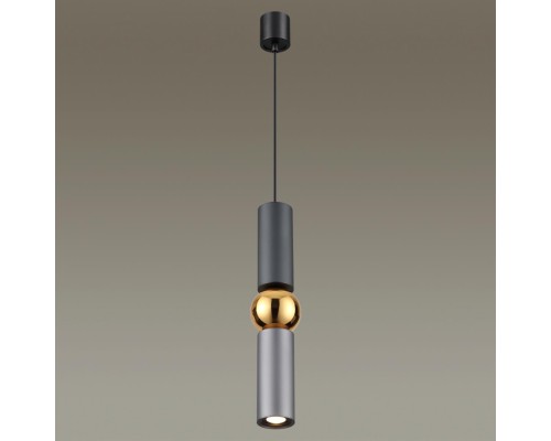 Подвес Odeon Light 4071/5L Sakra серый/золото GU10 1*5 Вт