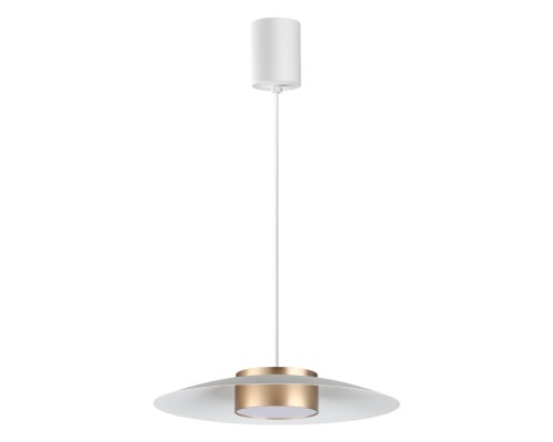 358895 OVER NT22 белый/золото Светильник накладной светодиодный, провод 2м IP20 LED 4000К 18W 220-240V PILZ