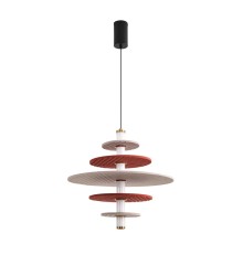 8296/14AL LEDIO черный/бежевый/бурый, металл/фетр/акрил Подвес LED 14W 3000K 220V FELTA