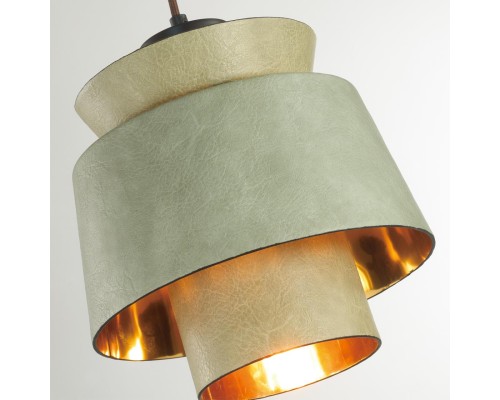 4992/1A PENDANT ODL23 287 зеленый/золотой/металл/кожа Подвес E27 60W KRESSA