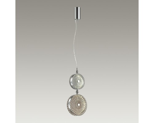 5416/13LB L-VISION ODL_EX23 10 хром/св.коричневый/серый металл/стекло Подвес LED 13W 4000K CARAMELLA