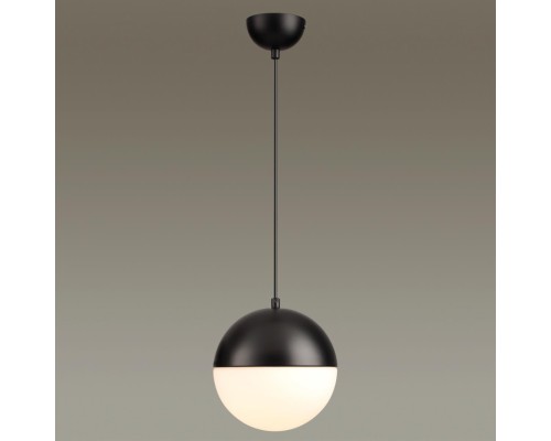 4958/1A PENDANT ODL22 243 черный/металл/белый/стекло Подвес E27 1*40W PINGA