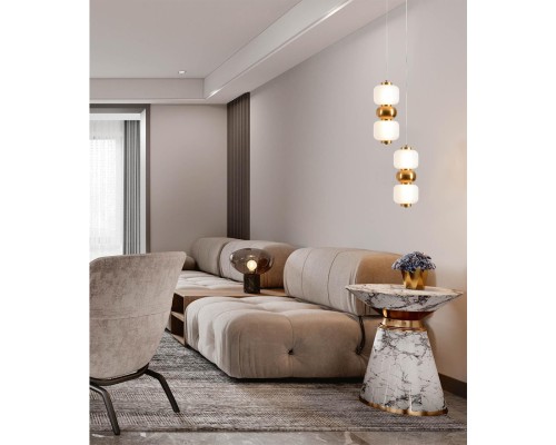 8324/20L LEDIO LN26 377 бронза/белый, металл/стекло Подвес LED 10W 4000K 220V TAISHA