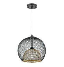 8052/1A SUSPENTIONI LN25 315 черный/черный, золото металл/металл Подвесной светильник E27 1*60W 220V LEONELA