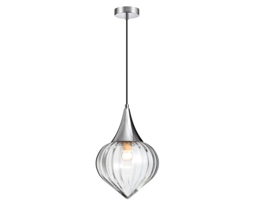 4949/1 PENDANT ODL22 241 хром/прозрачный/стекло Подвес E27 1*60W KESTA
