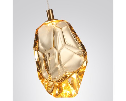 7111/4LA L-VISION ODL25 Подвесной светильник  бронзовый/янтарное стекло/металл IP20 LED 4W 300Лм 3000K 200° 220V GEMME