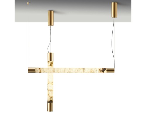 6687/15L L-VISION ODL24 125 Подвесной светильник латунь/металл/алебастр IP20 LED 21W 3000/4000 MARBELLA