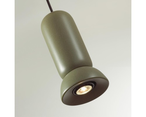 5054/1B PENDANT ODL24 315 черный/зеленый/металл/керамика Подвес GU10 LED 4W KERAMA