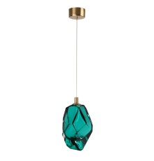 7110/4LA L-VISION ODL25 Подвесной светильник бронзовый/бирюз. стекло/металл IP20 LED 4W 300Лм 3000K 200° 220V GEMME