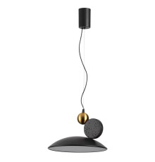 6626/20L HIGHTECH ODL24 133 черн/золотой/металл/травертин/акрил Подвесной светильник IP20 LED 20W 3000K 220V TRAVERTINO