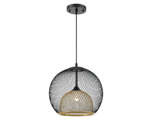 8052/1A SUSPENTIONI LN25 315 черный/черный, золото металл/металл Подвесной светильник E27 1*60W 220V LEONELA