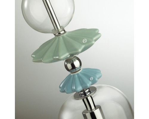 4893/1 CLASSIC ODL_EX22 35 хром/раноцветн./керамика/стекло Подвес E14 1*40W 4893/1 BIZET