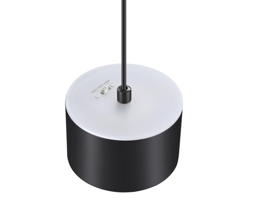 358968 OVER NT22 черный Светильник накладной с переключ. цв. температуры, провод 2м IP20 LED 3000К\4000К\6000К 12W вниз + 3ВW вверх 110-265V GIRO