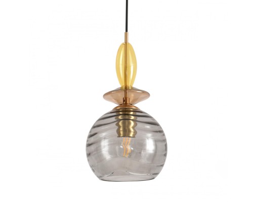 8299/1A MODERNI бронза/смоки/амбер/желтый, металл/стекло Подвес E27 1*40W 220V WALMA