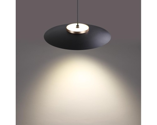 358591 OVER NT21 145 черный/золото Светильник накладной светодиодный, провод 2м IP20 LED 4000K 18W 220-240V PILZ