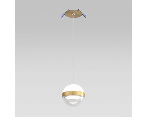 5036/9L L-VISION ODL24 389 ант.бронза/прозрачн/молочный/металл/акрил Подвес LED 9W 4000K 480лм RONI