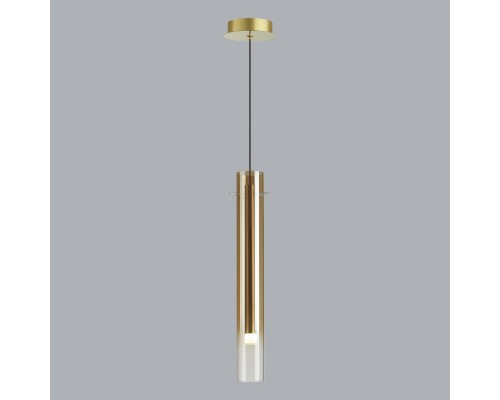 5061/5LB PENDANT ODL24 317 золотой/янтарный/металл/стекло Подвес LED 4W 3000K SHINY