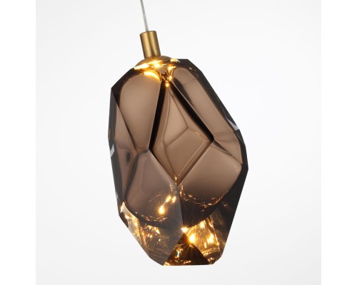 7112/4LA L-VISION ODL25 Подвесной светильник  бронзовый/коньячн. стекло/металл IP20 LED 4W 300Лм 3000K 200° 220V GEMME