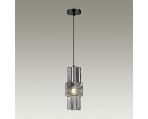 5016/1 MODERN ODL23 335 черный/дымчатый металл/стекло Подвес E14 1*40W PIMPA
