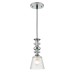 8049/1A SUSPENTIONI LN25 308 хром/прозрачный металл/стекло Подвесной светильник E27 1*60W 220V MANOLA