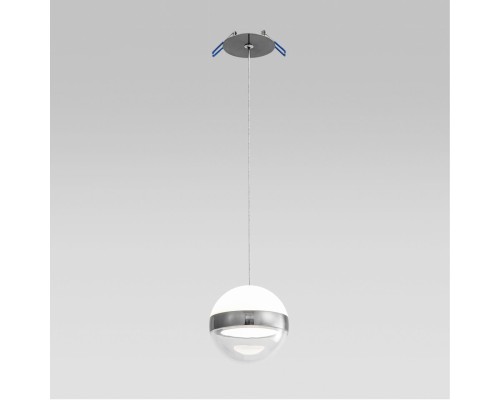 5037/9L L-VISION ODL24 389 никель/прозрачн/молочный/металл/акрил Подвес LED 9W 4000K 480лм RONI