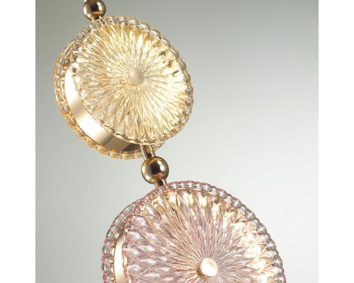 5412/13LA L-VISION ODL_EX23 8 золотой/желтый/розовый металл/стекло Подвес LED 13W 4000K CARAMELLA