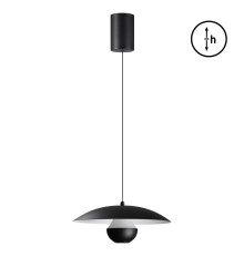 359336 OVER NT24 000 черный Светильник подвесной с механизмом регулировки высоты, провод 2м IP20 LED 4W вниз/3W вверх 760Лм 3000K 170-265V IMAN