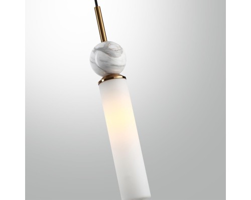 4359/1 MIDCENT ODL25 Подвесной светильник под латунь/металл/стекло/белый мрамор IP20 1*E14 40W 220V LOLLA