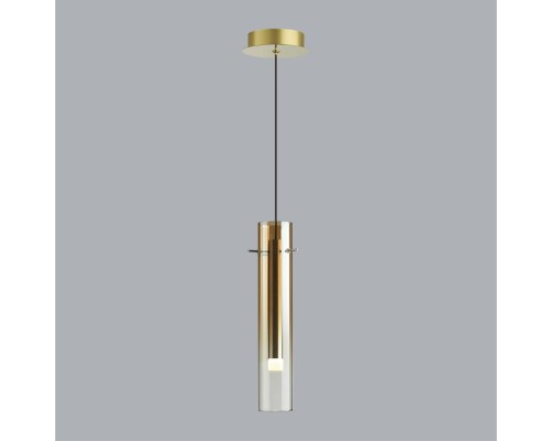 5062/5LB PENDANT ODL24 317 золотой/янтарный/металл/стекло Подвес LED 5W 3000K SHINY