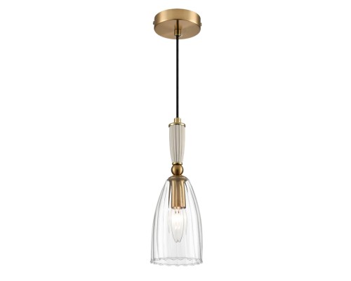8284/1A SUSPENTIONI LN26 389 античная бронза/прозрачный, металл/керамика/стекло Подвес Е14 1*40W 220V DERBI
