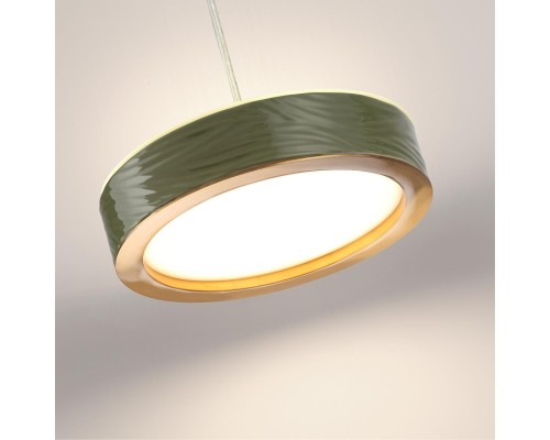 5450/32LA L-VISION ODL_EX26 015 зеленый/античная бронза/металл/керамика/хрусталь/акрил Подвес LED 32W 2000К/3000K/4000K RIVIERA