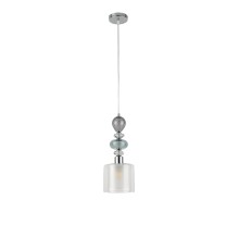 8292/1A MODERNI LN26 367 хром/белый/прозрачный, металл/стекло/хрусталь Подвес E27 1*60W 220V GANNA