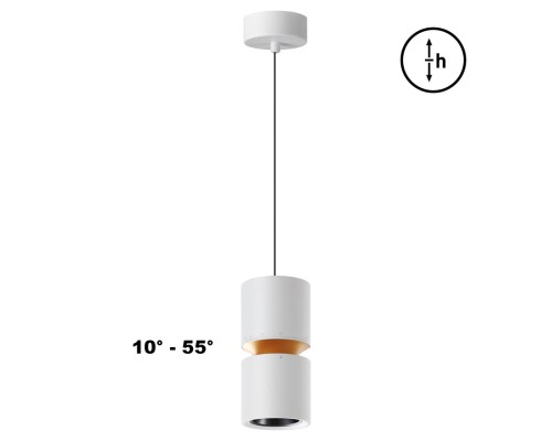 359339 OVER NT24 000 белый Светильник подвесной с механизмом регулировки высоты, провод 2м IP20 LED 10W/3W 3000K 1090Лм 170-265V ARISTO