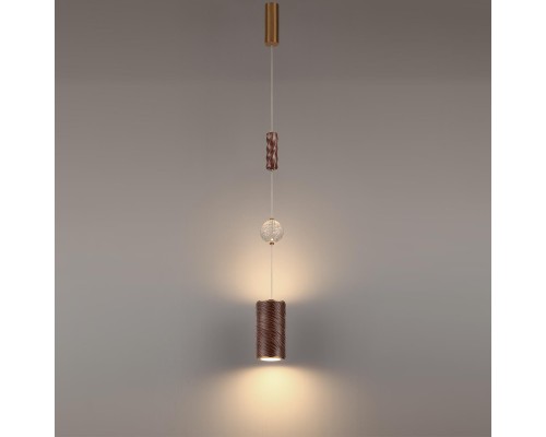 5450/18LB L-VISION ODL_EX26 015 коричневый/античная бронза/металл/керамика/хрусталь/акрил Подвес LED 18W 2000К/3000K/4000K RIVIERA