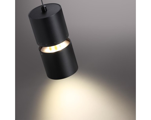 359340 OVER NT24 000 черный Светильник подвесной с механизмом регулировки высоты, провод 2м IP20 LED 10W/3W 3000K 1090Лм 170-265V ARISTO