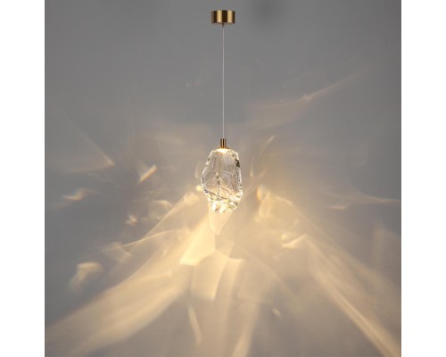 7114/4LA L-VISION ODL25 Подвесной светильник  бронзовый/прозрачное стекло/металл IP20 LED 4W 300Лм 3000K 200° 220V GEMME