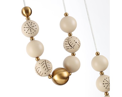 5444/1B PENDANT ODL_EX26 031 бежевый/античная бронза/металл/керамика Подвес с держателем E27 1*40W KARELIA