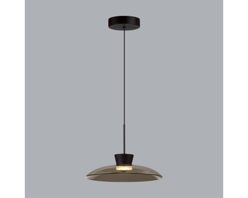 5055/9L L-VISION ODL24 321 черный/дымчатый/металл/стекло Подвес LED 9W 3000К SAUCER