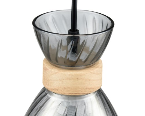 8050/1A SUSPENTIONI LN25 309 дерево/смоки металл/стекло Подвесной светильник E27 1*60W 220V MIRABELA