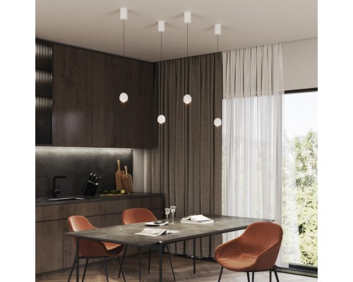 359341 OVER NT24 000 белый Светильник подвесной с механизмом регулировки высоты, провод 2м IP20 LED 7W 3000K 760Лм 170-265V SFERO