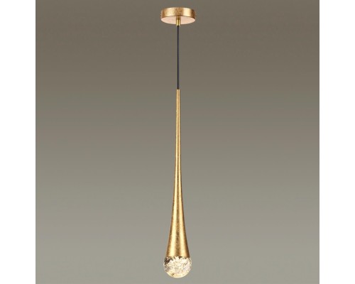 4278/1 L-VISION ODL21 113 прозрач с эфф. пузырьков/золот фольг-ние Подвесной светильник IP20 GU10 LED 12W GOTTA