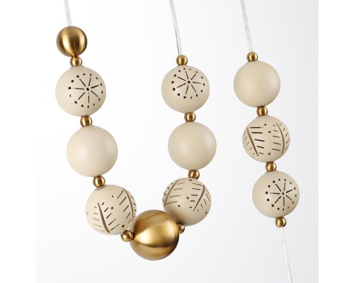 5444/1C PENDANT ODL_EX26 031 бежевый/античная бронза/металл/керамика Подвес с держателем E27 1*40W KARELIA