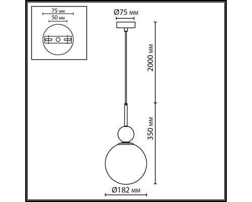 4361/1A MIDCENT ODL26 Подвесной светильник  бронзовый/белый/камень/металл IP20 E14 40W  220-240V LOLLA