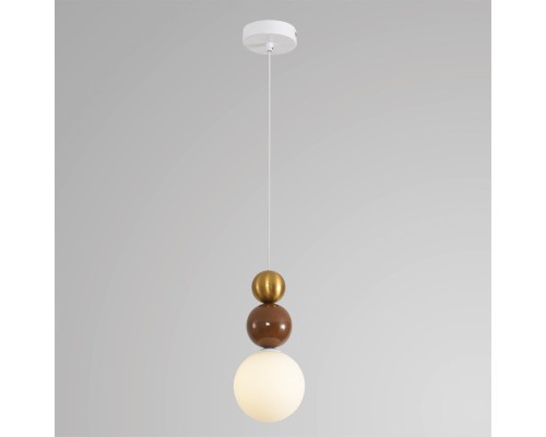 8257/1 SUSPENTIONI LN26 золото/коричнеый/белый, металл/стекло Подвес G9 1*20W 220V BONBONES