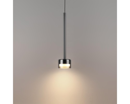 7150/10L HIGHTECH ODL26 347 светильник черный/ дымчатое стекло/металл IP20 LED 10W 3000K 220V LASLO