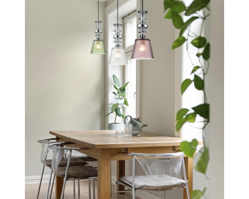 8047/1A SUSPENTIONI LN25 308 хром/зеленый металл/стекло Подвесной светильник E27 1*60W 220V MANOLA