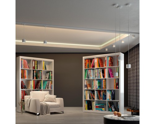 358793 OVER NT21 149 белый Светильник накладной светодиодный, длина провода 2м IP20 LED 15W 4000K 1600Лм 110-265V BIND