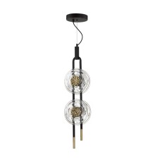 5407/23L MODERN ODL_EX24 27 черный/золотой/металл/стекло Подвес LED 23W 3000K 1940Лм MAGNET