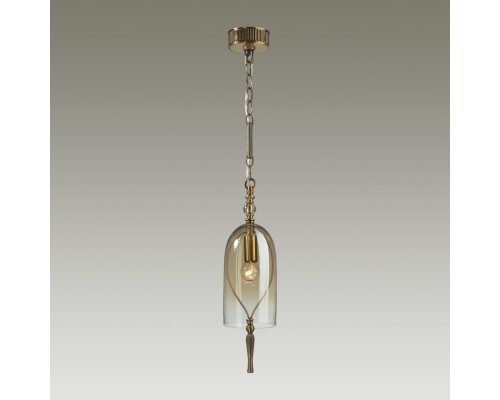 4892/1 NEO ODL_EX22 27 бронзовы/коньячный/стекло Подвес E14 1*40W BELL